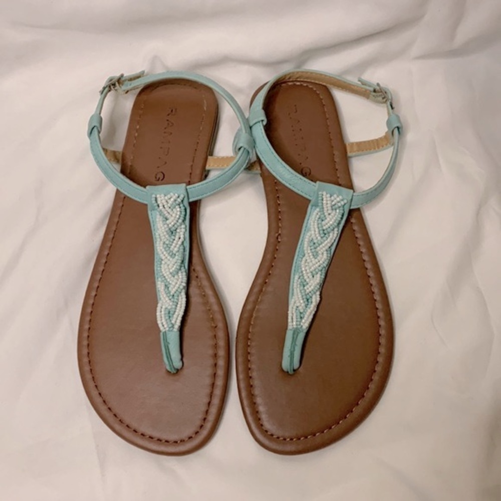 Rampage Flat Sandals in Baby Blue